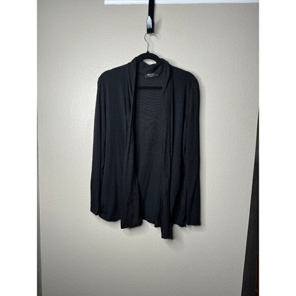 JKLA Women's Black Cardigan size 1‎ X long sleeve sweater polyester - Picture 4 of 7